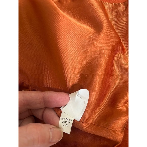 Vtg GAP Full Zip Toggles Collar 100% Wool Coat Color Burnt Orange Womens Size M - Picture 13 of 16